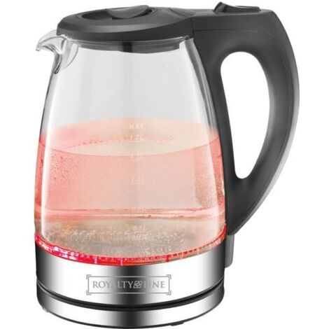 Bouilloire électrique 1,7L en verre Rouge Royalty Line RLGWK22008355-RED