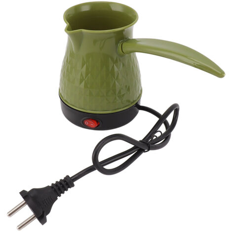 Bouilloire Électrique 500ML Chauffage Rapide 600W Portable avec Poignée Amovible et Double Protection, Vert, Prise UE 220V