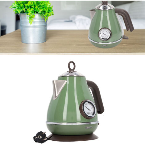 Bouilloire Électrique Affichage Température Retro avec Base Rotative 360° - Rapide, Sécurité Anti-Surchauffe, 1.7L