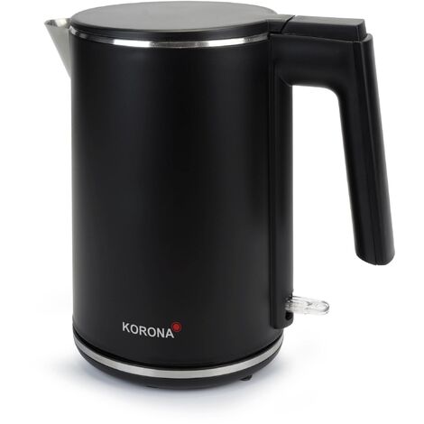 Bouilloire électrique, CoolTouch, double paroi, noire, 1 litre Korona