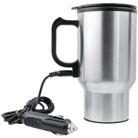 Bouilloire électrique de voiture 450 ml, thermos portable en acier inoxydable