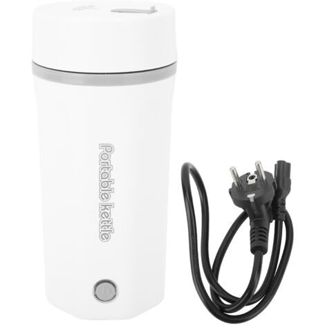 Bouilloire électrique de voyage 300W 500ml en acier inoxydable 304, bouilloire automatique compacte pour café, thé et lait, avec prise UE 220V-50Hz.