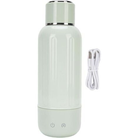 Bouilloire électrique de voyage 500 ml sans fil rechargeable portable avec 5 réglages de température pour camping-car vert