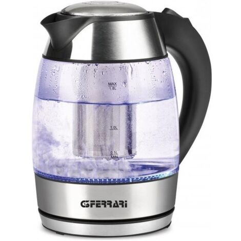 Bouilloire électrique G3 Ferrari BolleBlu 1,8 L 2200 W Noir Acier inoxydable Transparent