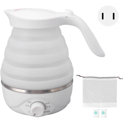 Bouilloire électrique pliable portable 0.7L - Chauffe-eau mini silicone repliable pour voyage - Prise US 110V