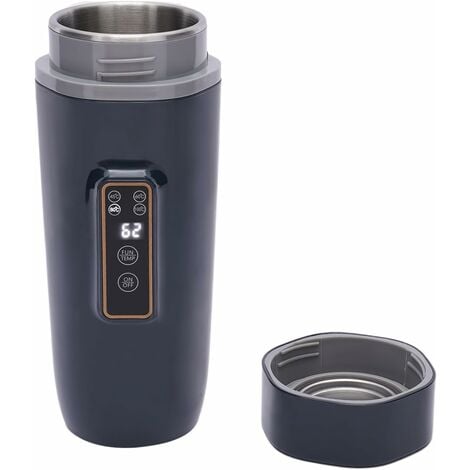 Bouilloire électrique portable 350ml Bouilloire électrique de voyage 300W Chauffe-eau Petite bouilloire pour le bureau, l'hôtel, le voyage, le camping et les familles (Noir)