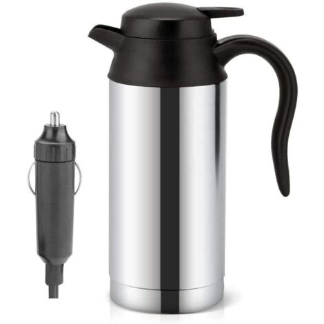 Bouilloire électrique portable pour camion, 750 ml, 24 V, avec chargeur de voiture, éclairage LED et arrêt automatique (24 V)