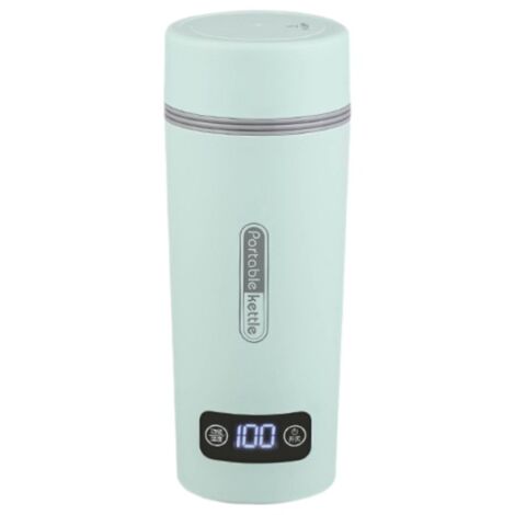 Bouilloire électrique portable pour voiture de 350 ml en acier inoxydable 304, arrêt automatique, anti-brûlure à sec, contrôle de la température, tasse à eau électrique de voyage 220 V