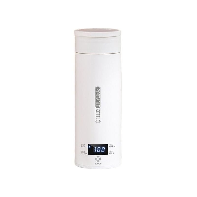 Bouilloire électrique portable pour voiture de 500 ml en acier inoxydable 316, arrêt automatique, anti-brûlure à sec, contrôle de la température,