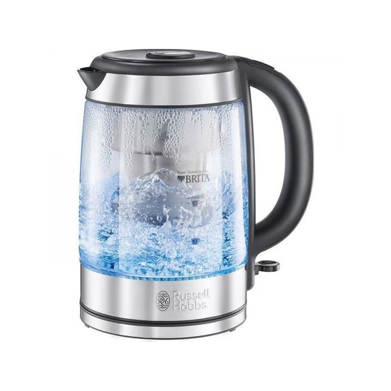 Bouilloire Electrique en Verre Filtrante 1L Clarity - RUSSELL HOBBS - 20760-57 - Cartouche Filtre a Eau Brita Inclus