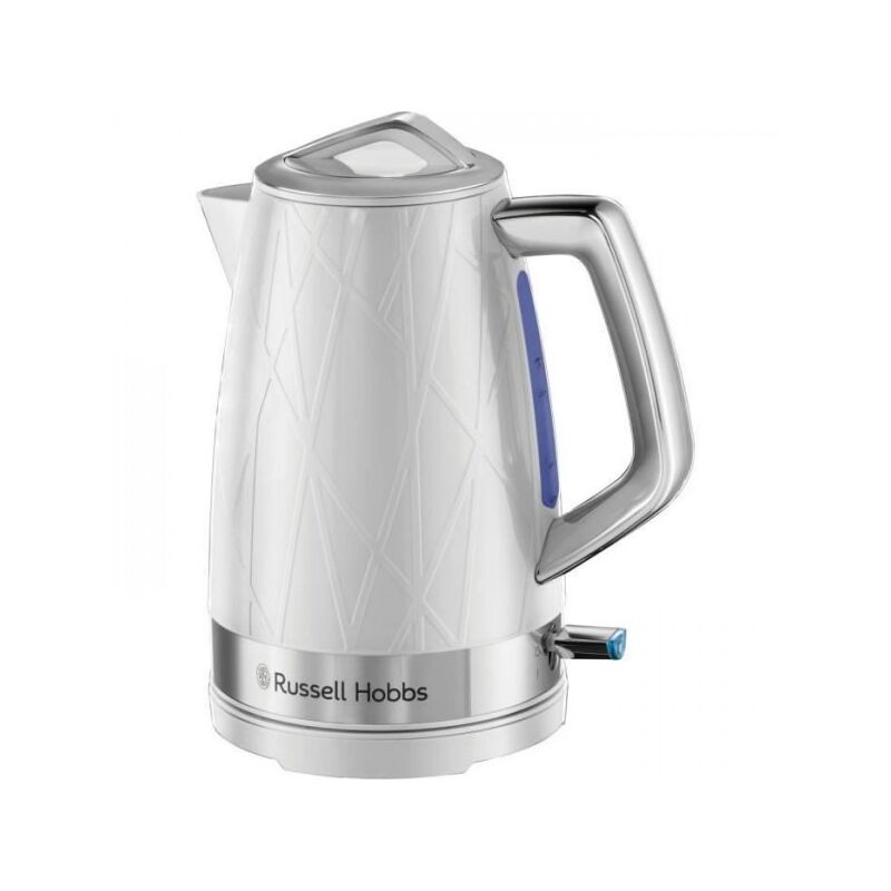 Bouilloire Electrique Russell Hobbs Structure Blanc - 2400 w - 1.7 l - Zones d'ébullition rapide - Économie d'énergie - Éclairage l