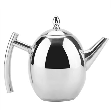 Bouilloire en acier inoxydable 1500ml avec filtre amovible pour thé et café