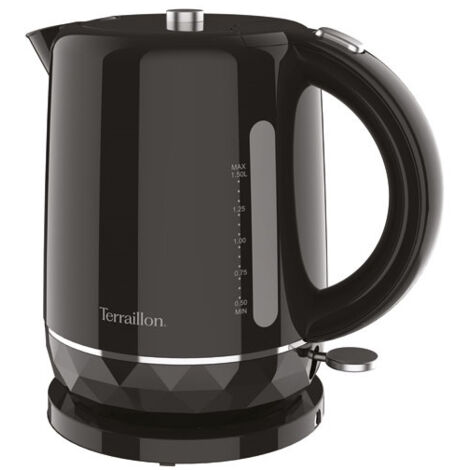 bouilloire inox 1,5 2000w design diamant noir - terraillon