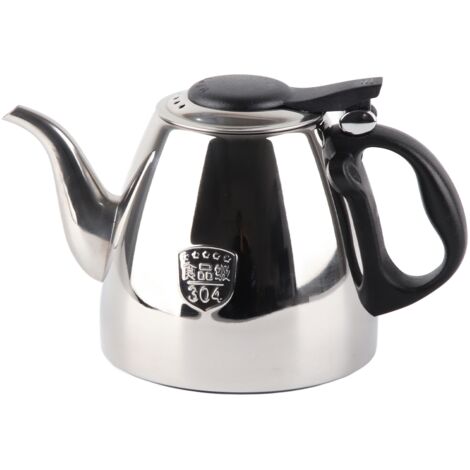 Bouilloire Inox 1,5 L pour Thé et Café, Poignée Résistante à la Chaleur, Marmite à Thé pour Cuisinière