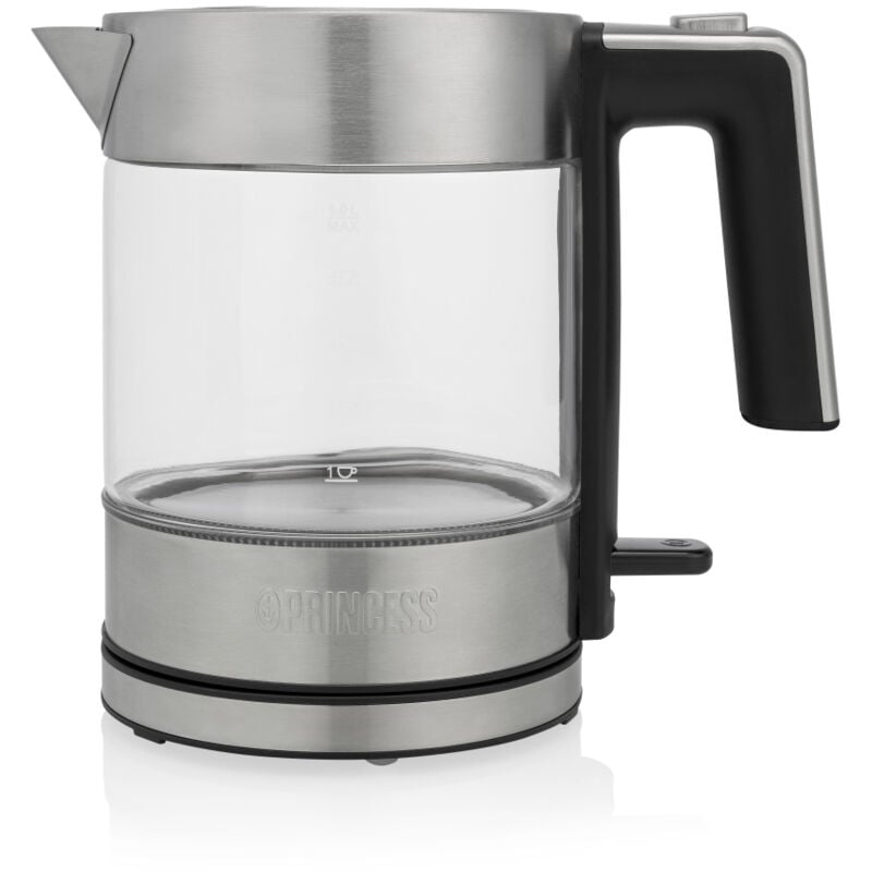 Princess - 01.236040.01.001 Bouilloire acier inoxydable, noir Contenance: 1 l