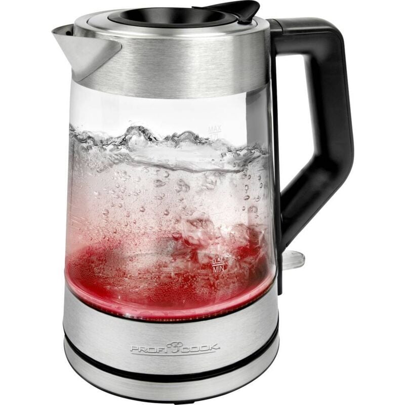 Proficook - Profi Cook wks 1190 Bouilloire verre, acier inoxydable Contenance: 1.7 l