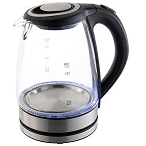 Bouilloire sans fil 1.7l 2000w verre/noir - Silver Style - 002031