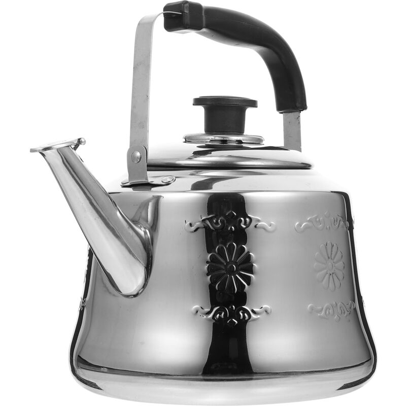 Bouilloire sifflante en acier inoxydable, 1 pièce, bouilloire à eau bouillante (argent)