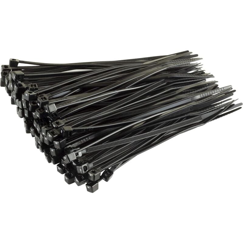 250pcs Colliers de serrage en plastique petits, colliers de serrage noirs ,Série 5, longueur 350 mm - Groofoo