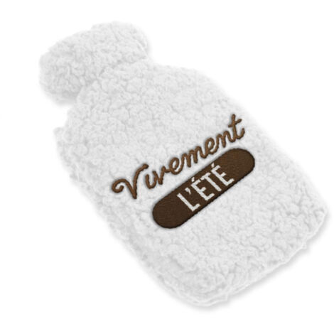Bouillotte beige moutonneuse pour adulte