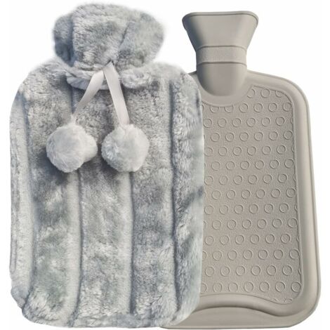 Bouillotte eau Chaude, Bouillotte 2L, Bouillote Chauffant, Bouillotte Thermique Adulte et Enfant, Bouillotte Lit Peluche
