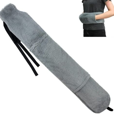 Bouillotte Eau Chaude Longue, 2L Grande Bouillotte, Bouillotte Longue avec Housses, Bouillotte Peluche, Longue Bouillotte Pour Réchauffer Cou Épaules dos Jambes