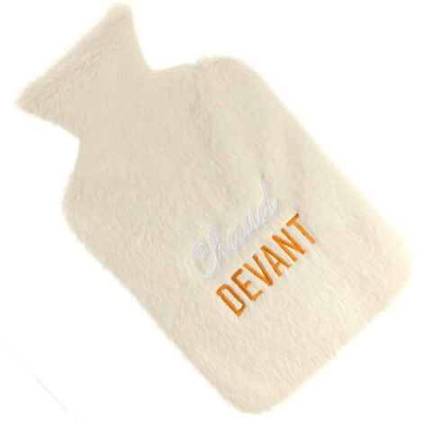 Bouillotte fourrure beige chaud devant