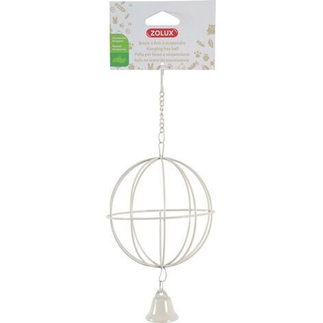 Boule à foin ø 10 cm, a suspendre, couleur beige pour rongeur. - zolux