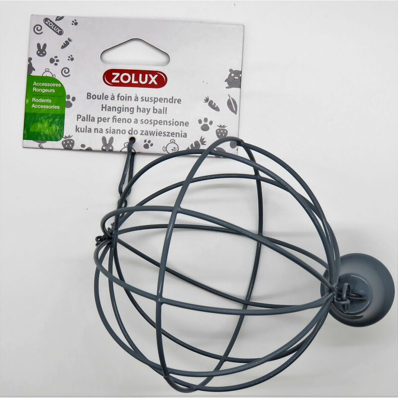 Zolux - Boule à foin ø 10 cm. a suspendre. grise. pour rongeur.