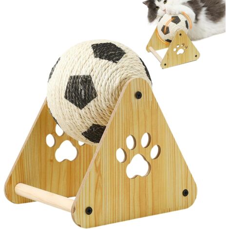 Boule à Gratter pour Chats - Jouet en Sisal Naturel en Forme De Ballon -