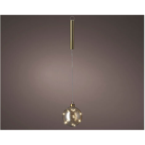Boule à suspendre en verre MicroLED Ø10cm LUMINEO – Or