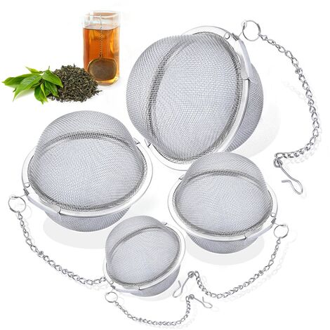 L filtre à thé Infuseur de cuisine en maille infuseur de boule à thé avec chaîne prolongée pour thé en vrac Boule à thé en acier inoxydable