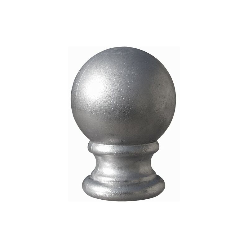Boule avec support - Hauteur 100mm largeur70mm base ø55mm - Aluminium - à visser Deco Fer Forge