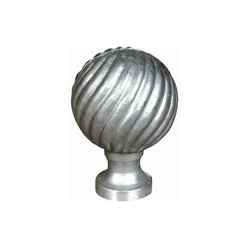 Boule avec support - Hauteur 115mm largeur 80mm base ø45mm - Aluminium - à visser Deco Fer Forge