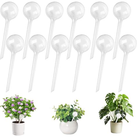Boule Arrosage - 12 Pièces - PVC Transparent - Irrigation Automatique - Plantes Intérieur Extérieur - 13 x 5 cm