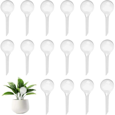 Boule Arrosage - 16 Pièces - PET Transparent - 70 ML - Automatique - Intérieur Et Suspendu - 13x5 CM