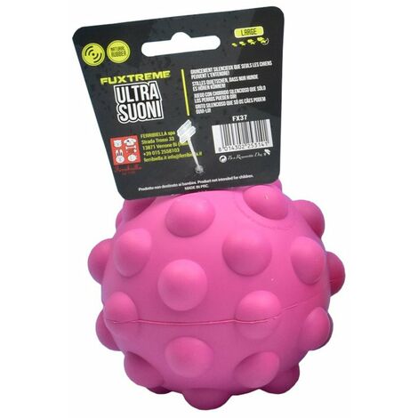 Boule atomique L: Jouet en caoutchouc avec Silent Squeaker Atomic Ball Fuxtreme pour chiens