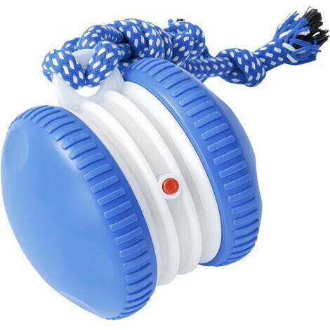 Boule Automatique Pour Chien,avec Corde Accessoire Interactif Automatique Roulant Activé par le Mouvement Jouets Stimulants Canins,Pour Jeu D'Intérieur À La Maison Entraînement Exercice Stimulation