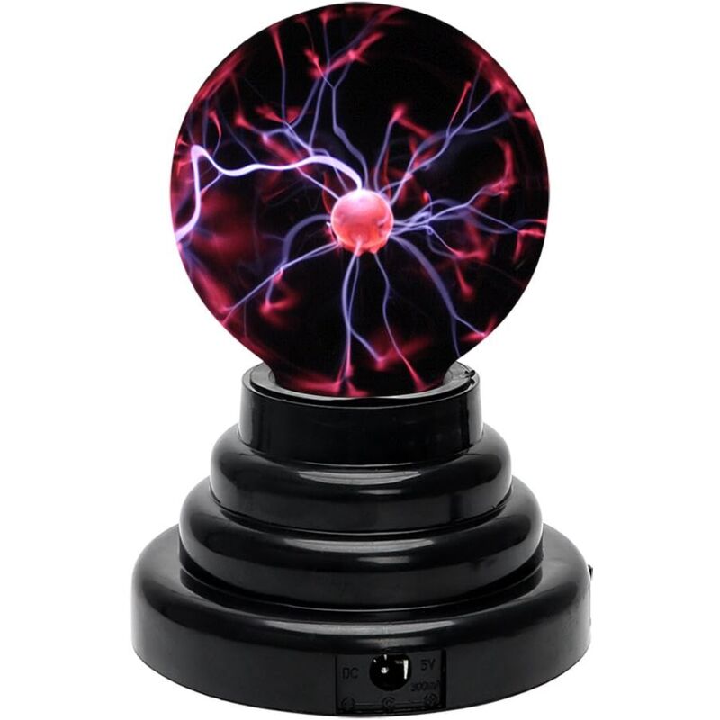 Comely - Boule de Plasma 3 Pouces Lumière Rouge, Sphère Magique Sensible au Toucher pour Fêtes et Décorations Accessoire Enfants Chambre à Coucher