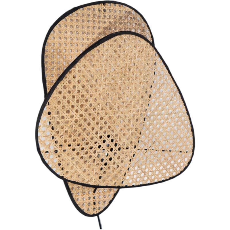 Applique Triangles en Rotin à Bords Noirs