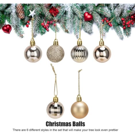 Boule d\'arbre de Noël Incassable, Pendentif de Noël en PVC pour Décoration de Fête de Festival et de Vacances
