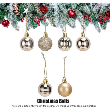 Boule d'arbre de Noël Incassable, Pendentif de Noël en PVC pour Décoration de Fête de Festival et de Vacances