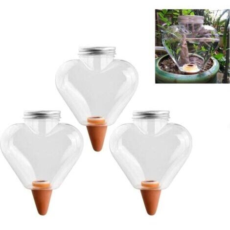 Boule d'arrosage automatique de 500 ml avec cône de débit, système d'irrigation sphérique, arroseur de jardin en plastique, convient à une utilisation intérieure et extérieure.