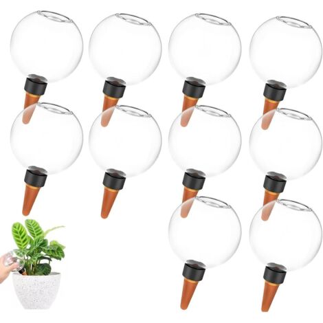 Boule D'arrosage - Lot De 10 - Céramique Et Polypropylène - Irrigation Automatique - Plantes Intérieures Et Extérieures - 500 Ml