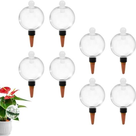 Boule D'arrosage - Lot De 8 - Céramique Et Polypropylène - Irrigation Automatique 500 Ml - Plantes Intérieures Et Extérieures