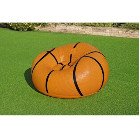 Boule De Basket Gonflable Conception Pouf Fauteuil Gonflable Pour Enfants Garçons 114x112x66cm 75103