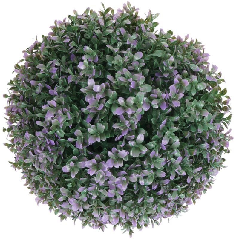 Décoshop26 - Boule de buis artificiel en forme de topiaire décoration intérieur ou extérieur diamètre 35 cm violet 040006007