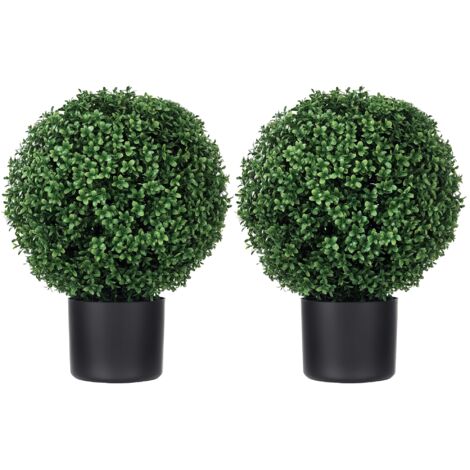Boule de buis artificielle  52 x 40 cm  Verte  Intérieur & Extérieur  Décoration sans entretien