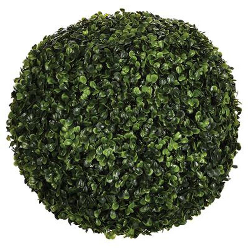Pegane - Boule de buis artificielle coloris vert en Polyéthylène - diamètre 38/36 cm
