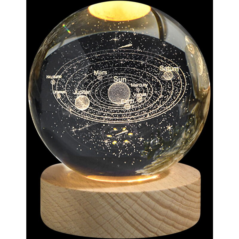 Feiyue - Boule de cristal 3D, veilleuse série Crystal Ball Cosmic